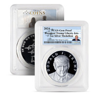 Signature Portrait Colorized Trump Silver Round - 1 Troy Oz .999 Pure
