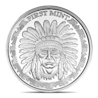 First Mint Indian / Buffalo Silver Round - 1 Troy Ounce, .999 Pure