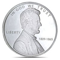 Lincoln Silver Round - 1 Troy Ounce, .999 Pure