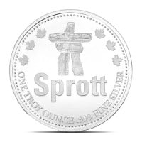 Sprott Silver Round - 1 Troy Ounce, .999 Pure