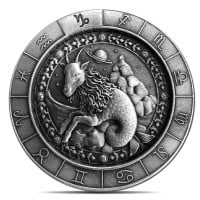 Capricorn the Goat 1 Oz Zodiac Silver Round - .999 Pure