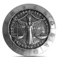 Libra the Scales 1 Oz Zodiac Silver Round - .999 Pure