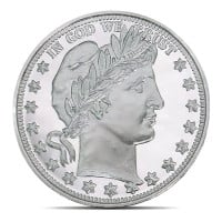 Barber Silver Round - 1 Troy Ounce, .999 Pure