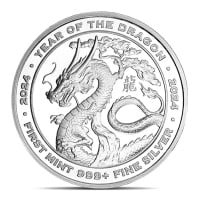 First Mint Lunar Dragon Round - .999 Pure Silver, 1 Troy Oz