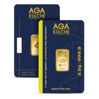 AgaBullion Gold Bar, 2.5 Gram, .9999 Pure in Assay Package