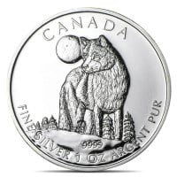 2011 RCM Silver Wolf, Wildlife Series - 1 Troy Oz, .9999 Silver