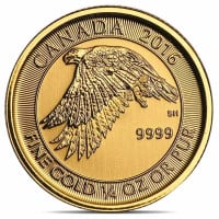 2016 RCM White Falcon - 1/4 Oz., .9999 Pure Gold