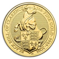 2018 Queen's Beast Black Bull - 1 oz .9999 Pure Gold