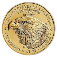 1/2 Oz American Gold Eagle Coin - New / Type 2 Design (Dates Our Choice)