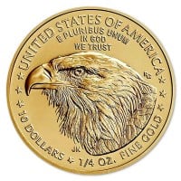 1/4 Oz American Gold Eagle Coin - New / Type 2 Design (Dates Our Choice)