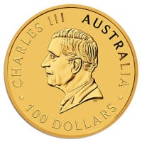 Australian Kangaroo, King Charles III - 1 Troy Oz Gold .9999 Pure