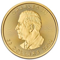 2024 Gold 1 Oz Canadian Maple Leaf Coin (King Charles III)