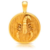 Gold Pendant - Scorpio **Hybrid Finish** - 15.7 Grams, 24K Pure