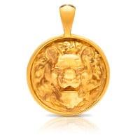 Gold Pendant - Leo **Hybrid Finish** - 19.6 Grams, 24K Pure