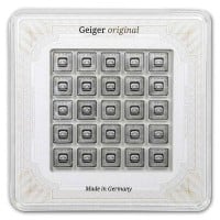 Geiger SILVER Bars - 25 x 1 Gram Multicard Pack .999 Pure