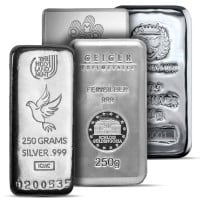 Silver Bar - 250 Gram, .999 Pure