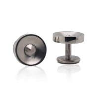 Platinum Cufflinks - Propeller Points **Hybrid Finish** - 27 Grams, .9995 Fine 24K Pure