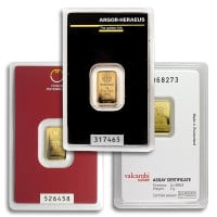 Gold Bar, 2 Gram .9999 Pure