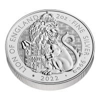 British Royal Mint Tudor Beasts; Lion of England - 2 Oz Silver Coin .9999 Pure