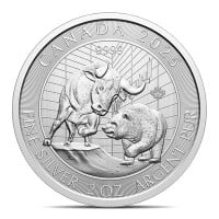 2025 RCM Bull and Bear  - 2 Oz Silver .9999 Pure