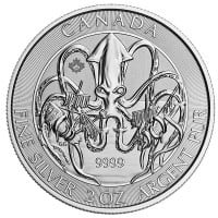 RCM Creatures of the North; Kraken - 2 Oz Silver Coin .9999 Pure