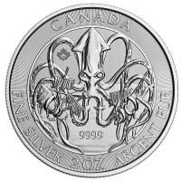 RCM Creatures of the North; Kraken - 2 Oz Silver Coin .9999 Pure