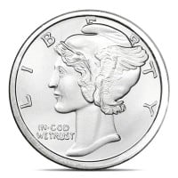 2 Oz Mercury - .999 Pure Silver Round