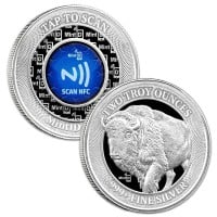 MintID 2-oz Buffalo Silver Round High Relief, .999 Pure