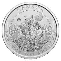 RCM Creatures of the North; Werewolf - 2 Oz Silver Coin .9999 Pure