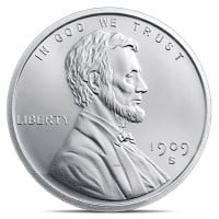 Lincoln Silver Round - 2 Troy Ounce, .999 Pure Silver