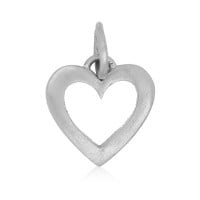 Platinum Charm - Heart **Matte Finish** - 3.5 Grams, .9995 Fine 24K Pure