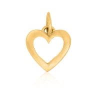 Gold Charm - Heart **Matte Finish** - 3.5 Grams, 24K Pure
