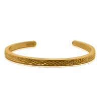 Gold Bangle - Embellished **Matte Finish** - 34.6 Grams, .9999 Fine 24K Pure