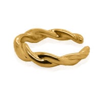 Gold Ring - Braided **Polished Finish** - 5.6 Grams, .9999 Fine 24K Pure - Medium