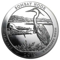 America the Beautiful - Bombay Hook National Wildlife Refuge, 5 Ounce .999 Silver