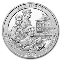 America the Beautiful 5 Ounce Silver - Ellis Island