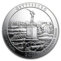 America the Beautiful - Gettysburg National Military Park 5 Ounce .999 Silver