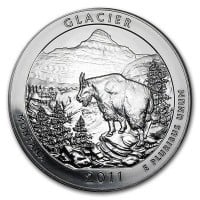 America the Beautiful - Glacier National Park 5 Ounce Silver