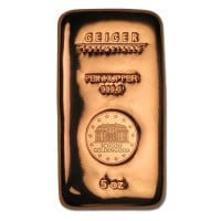 Geiger COPPER Bar - 5 AVDP OZ, .9999 Pure