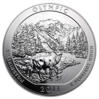 America the Beautiful - Olympic National Park 5 Ounce .999 Silver
