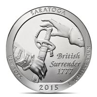 America the Beautiful - Saratoga National Historical Park 5 Ounce .999 Silver