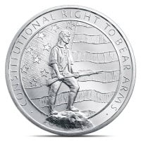 2nd Amendment Silver Round - 5 Troy Ounce, .999 Pure Silver