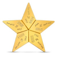 Valcambi CombiBar Star - 5 x 1 Gram .9999 Gold (0.1608 Troy Oz)