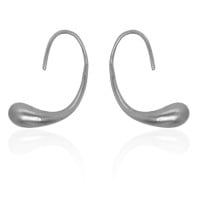 Platinum Earrings - Water Droplet **Matte Finish** - 6.2 Grams, .9995 Fine 24K Pure