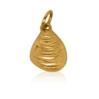 Gold Charm - Golden Oyster **Polished Finish** - 7.6 Grams, 24K Pure