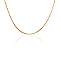 Gold Chain - 1.3 mm Wheat Design - 46 cm (18.1") Length, 7.3 Grams 22k Gold