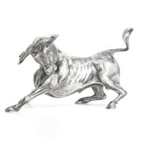 Troy the Bull - Sterling Silver Statue, 8 Troy Ozs, .925 Pure