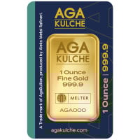 AgaBullion Gold Bar, 1 Troy Ounce, .9999 Pure