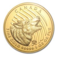 2014 Canadian Howling Wolf - 1 Troy Oz .99999 Pure Gold (In Assay)