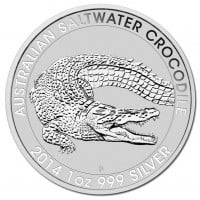 Australian Saltwater Crocodile 1 Oz Silver Coins from the Perth Mint